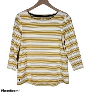 Joules Harbour Gold Stripe Top Size 8